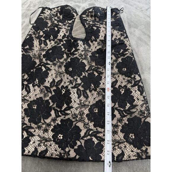 N. 21 Strapless Lace Mini Dress Black Nude Mesh Bustier Italy Size IT 42 US 6 - Picture 14 of 16